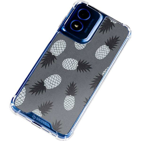 Black and White Pineapples Moto G 5G (2024) Clear Case
